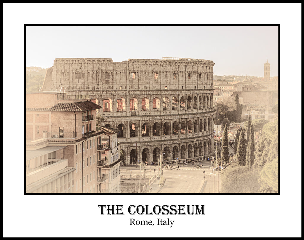 The Colosseum Rome Italy Sepia Color Photograph (FCO19122580411x14)