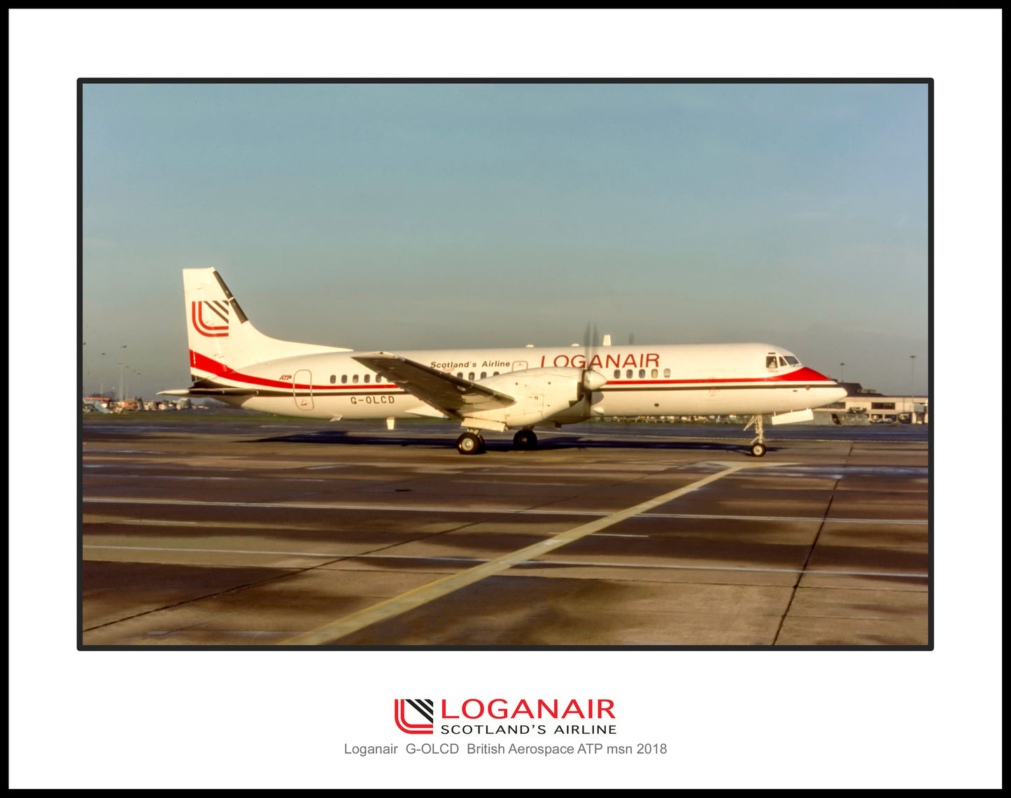 LoganAir G-OLCD British Aerospace ATP Color Photograph (FF003RGJC11X14)