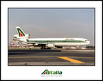 Alitalia Airlines I-DUPA MD-11 Color Photograph (II24RGAS11X14)