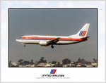 United Airlines Boeing 737-322 Color Photograph (K006LAAA11X14)