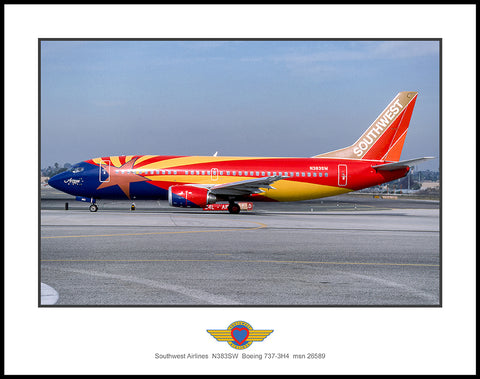 Southwest Airlines Boeing 737-3H4 Color Photograph (K045LGDH11X14)