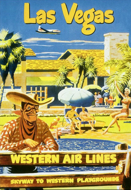 Western Airlines Las Vegas Logo Fridge Magnet (LM14010)