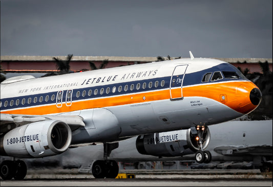 JetBlue Airways Retro Plane Fridge Magnet (LM14207)
