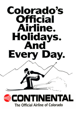 Continental Airlines Colorado Ski Fridge Magnet (LM14304)