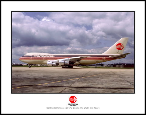 Continental Airlines Boeing 747 Color Photograph (M103LGJC11X14)