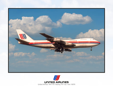 United Airlines Boeing 747-122 Color Photograph (M129RAJC11X14)