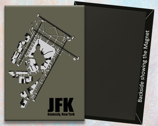 JFK Kennedy Airport Diagram Fridge Magnet (MM10003)