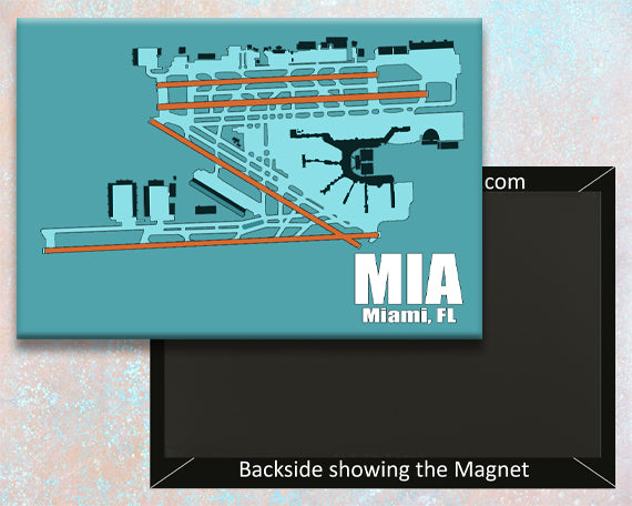 MIA Miami Airport Diagram Fridge Magnet (MM10007)