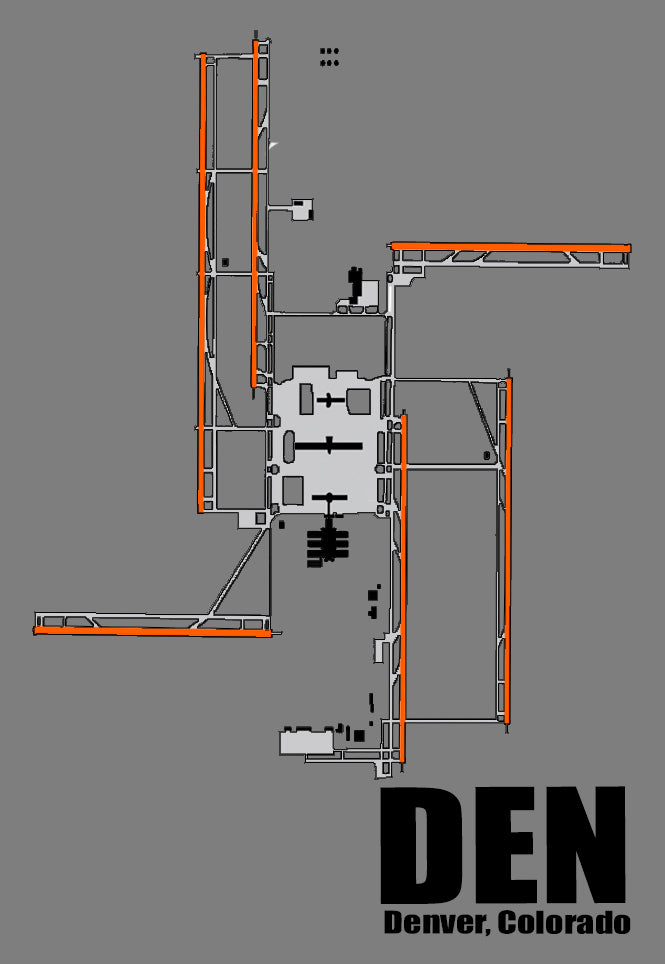 DEN Denver Airport Diagram Fridge Magnet (MM10010)