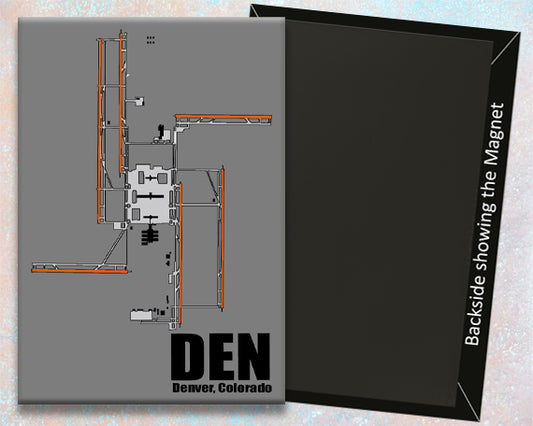 DEN Denver Airport Diagram Fridge Magnet (MM10010)