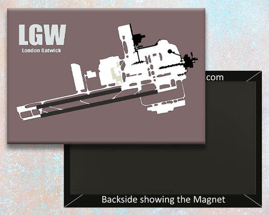 LGW London Gatwick Airport Diagram Fridge Magnet (MM10012)