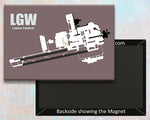 LGW London Gatwick Airport Diagram Fridge Magnet (MM10012)
