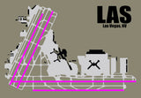 LAS Las Vegas Airport Diagram Fridge Magnet (MM10013)