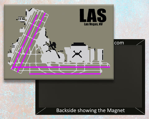 LAS Las Vegas Airport Diagram Fridge Magnet (MM10013)