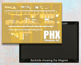 PHX Phoenix, AZ Airport Diagram Fridge Magnet (MM10014)