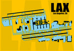 LAX Los Angeles Airport Diagram Fridge Magnet (MM10015)