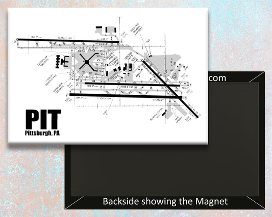 PIT Pittsburgh Airport Diagram Fridge Magnet (MM10017)