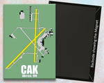 CAK Canton Airport Diagram Map Handmade Fridge Magnet (MM10019)