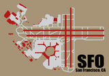 San Francisco Airport Diagram Map Fridge Magnet (MM10020)