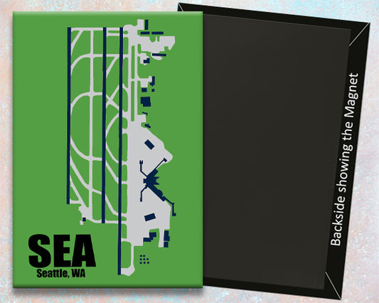 SEA Seattle Airport Diagram Map Fridge Magnet (MM10021)