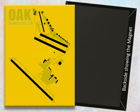 OAK Oakland Airport Diagram Map Fridge Magnet (MM10022)