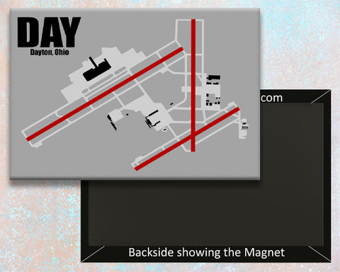 DAY Dayton Airport Diagram Map Fridge Magnet (MM10023)