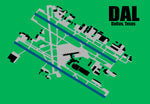 Dallas Love Airport Diagram Map Fridge Magnet (MM10026)