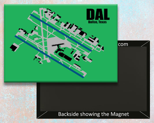DAL Dallas Love Airport Diagram Map Fridge Magnet (MM10026)