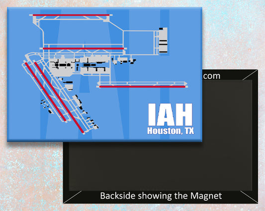 IAH Houston Airport Diagram Map Fridge Magnet (MM10027)