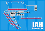 IAH Houston Airport Diagram Map Fridge Magnet (MM10027)