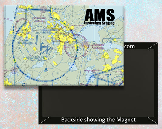 AMS Amsterdam Sectional Map Fridge Magnet (MM10500)