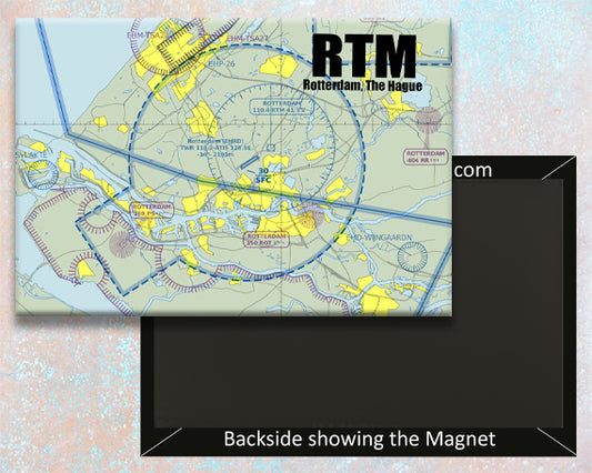 RTM Rotterdam Hague Sectional Map Fridge Magnet (MM10501)