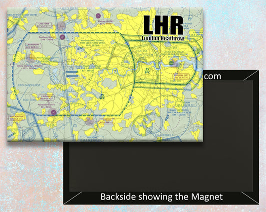 LHR London Heathrow Sectional Map Fridge Magnet (MM10502)