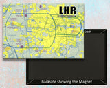 LHR London Heathrow Sectional Map Fridge Magnet (MM10502)