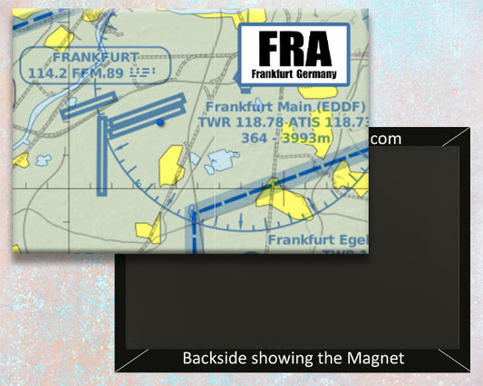FRA Airport Sectional Map Fridge Magnet (MM10514)