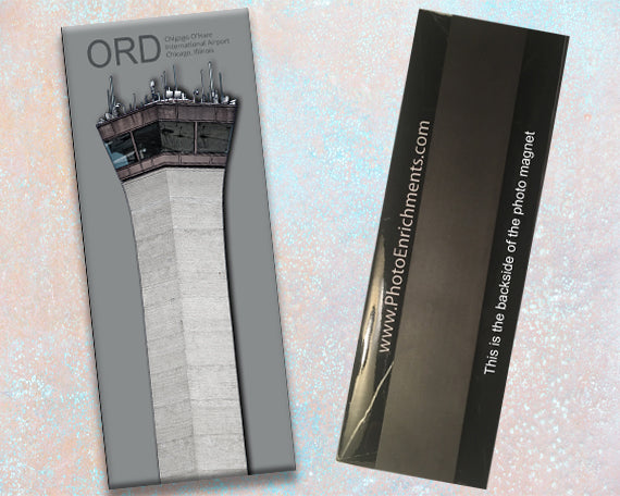 ORD Chicago O'Hare Airport (Retired) Tower Fridge Magnet (PMA9014)
