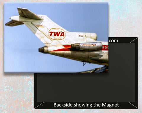 TWA Airlines Boeing 727 Tail Logo Fridge Magnet (PMCT4014)