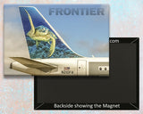 Frontier Airlines Tail Shelly The Sea Turtle Fridge Magnet (PMCT4024)