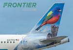 Frontier Airlines - Georgia the Pained Bunting Tail Logo Fridge Magnet (PMCT4031)