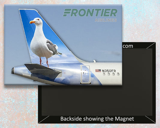 Frontier Airlines Miracle the Seagull Tail Logo Fridge Magnet (PMCT4034)