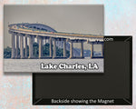 Lake Charles Louisiana Bridge Fridge Magnet (PMD10040)