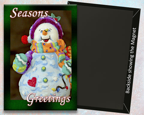 Snowman Seasons Greetings Fridge Magnet (PMH11006)
