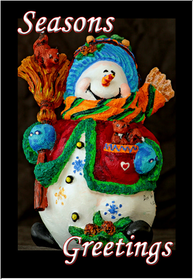 Seasons Greetings Snowman Fridge Magnet (PMH11011)