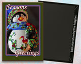 Seasons Greeting Penguin Fridge Magnet (PMH11012)