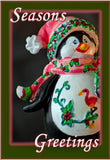 Seasons Greetings Penguin Fridge Magnet (PMH11013)