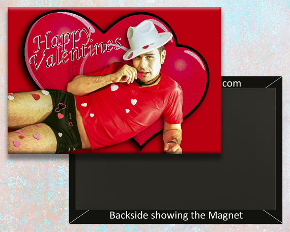 Happy Valentines Man Holiday Fridge Magnet (PMH11301)