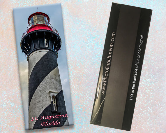 2"x5" handmade color lighthouse fridge magnet St Augustine Florida Lighthouse