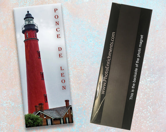 2"x5" handmade color lighthouse fridge magnet