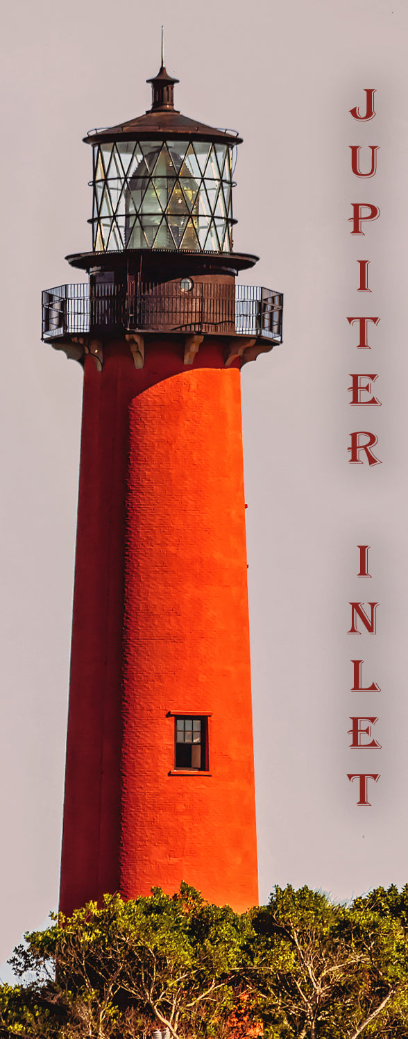 2"x5" Handmade color lighthouse fridge magnet Jupiter Inlet Florida lighthouse