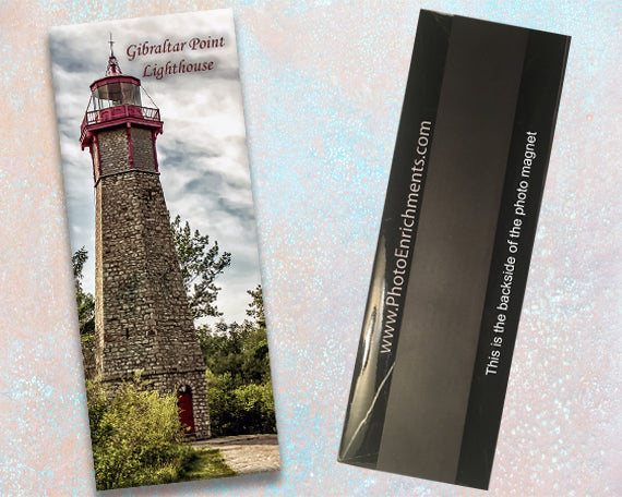 2"x5" handmade color fridge magnet Gibraltar Point lighthouse Toronto Canada